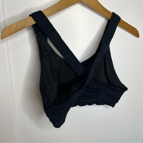 Glyder Black Full Force Stash Cross Strap Sports Bra Size Large - Picture 4 of 6